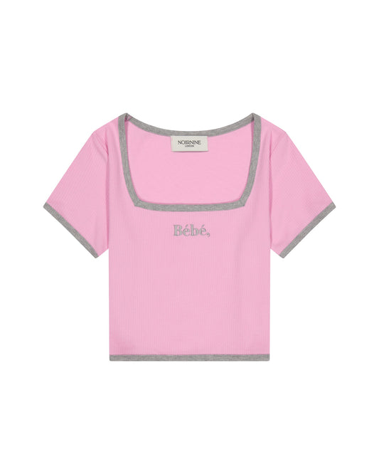 (PRE-ORDER) NOIRNINE BÉBÉ SQUARE NECK RIBBED TOP