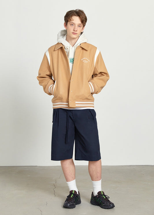 (PRE-ORDER) MARITHÉ CHAIN LOGO VARSITY JACKET