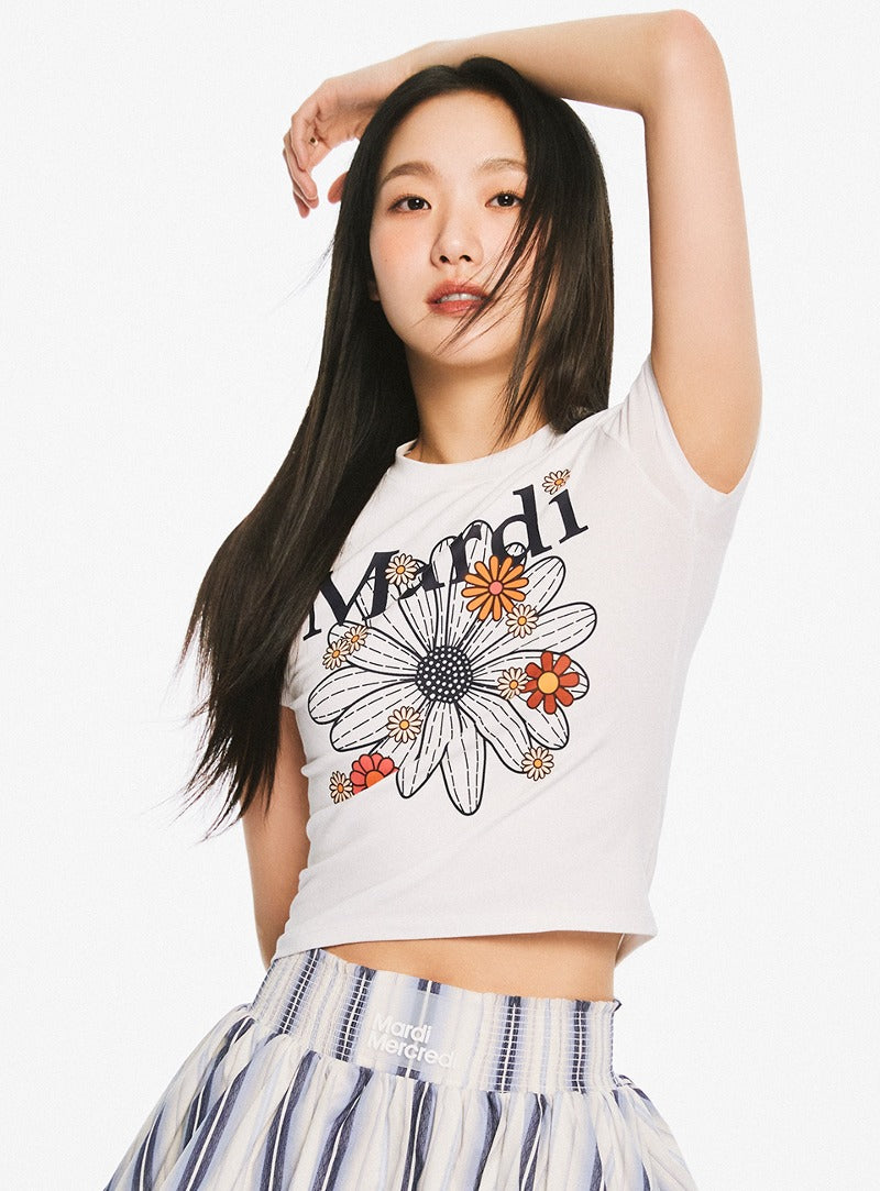 (PRE-ORDER) MARDI CROPPED T-SHIRT FLOWERMARDI BLOSSOM