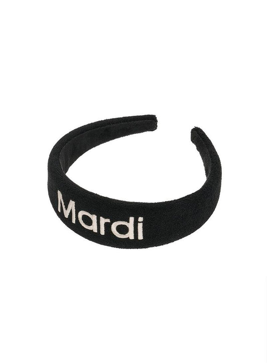 (PRE-ORDER) MARDI HAIR BAND LOGO EMBELLISHMENT TERRY