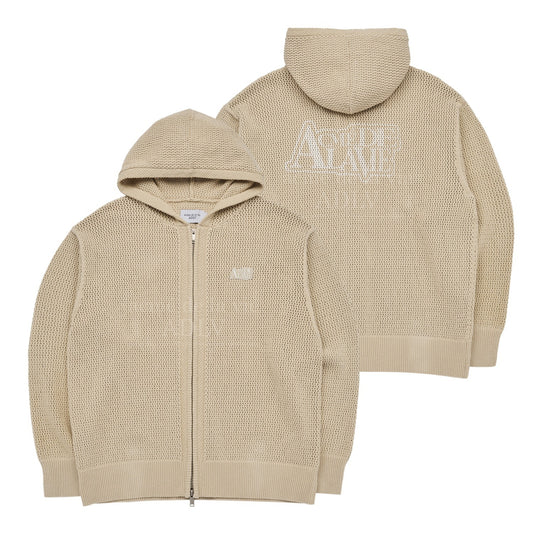 (PRE-ORDER) ADLV PRINT MESH KNIT HOODIE ZIP UP